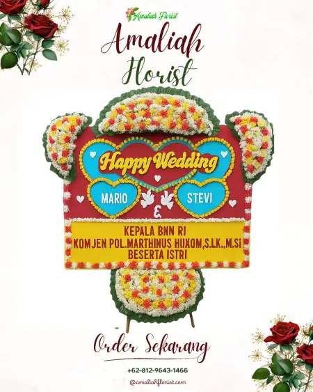Papan Bunga Pernikahan Dompyong